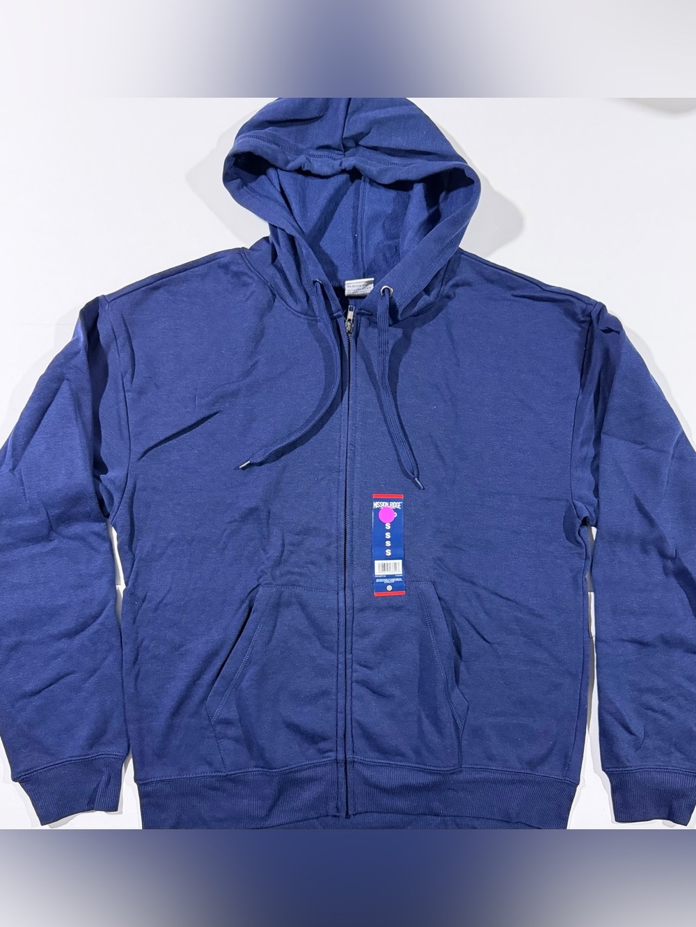 Men's Navy Zip-Up Hoodie Sweatshirt - Unbranded